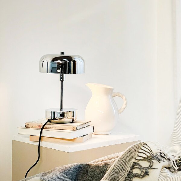 Lampă de masă Dyberg Larsen, Haipot, Crom, Camera de zi, Metal, Modern
