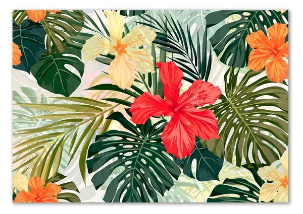 Tablou din Sticlă flori Hawaii