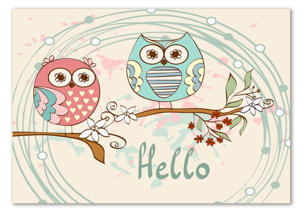 Tablou din Sticlă Owls
