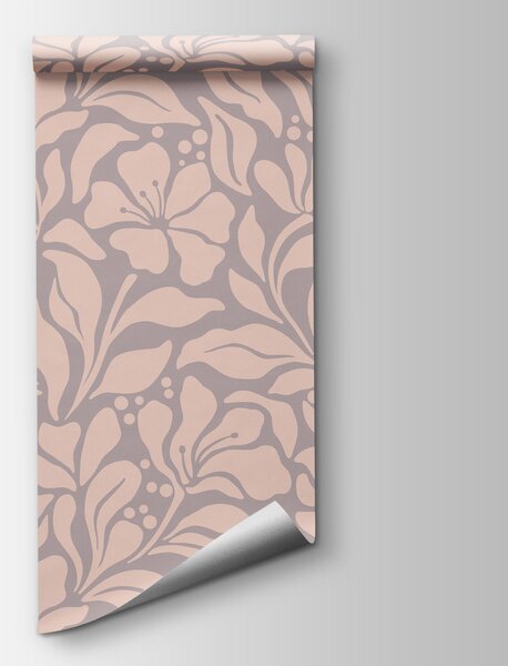 Fototapet Motiv floral pe fond roz, Fototapet designer, Fototapet populare, t00983v1 - Tapeko.ro