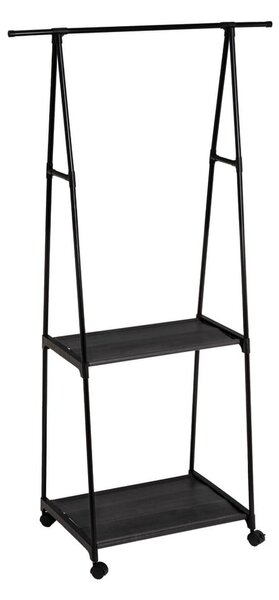 Suport pentru haine negru cu roți din metal 84x43x156 cm – Casa Selección