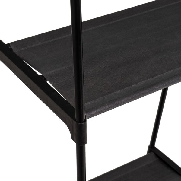 Suport pentru haine negru cu roți din metal 84x43x156 cm – Casa Selección