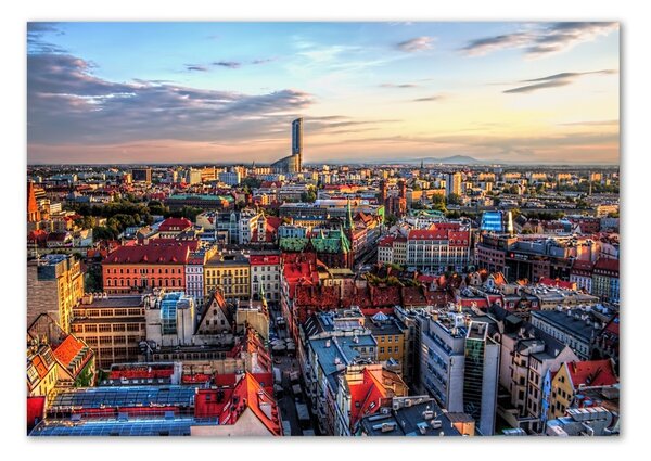 Tablou Printat Pe Sticlă Panorama Wroclaw