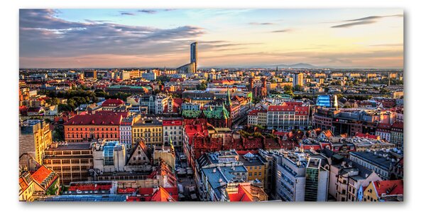 Tablou Printat Pe Sticlă Panorama Wroclaw