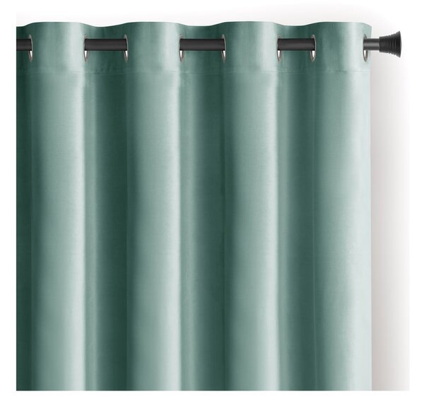 Draperie verde-deschis dimout (semi-opacă) din catifea 140x270 cm Eyelets – Restilo