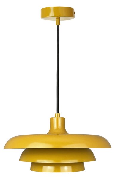 Lustră Pendul Dyberg Larsen, Ava, reglabil, Galben, Sala de mese, Metal, Design