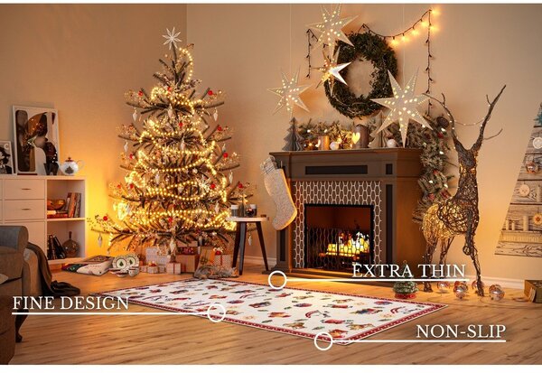 Covor tip traversă roșu 80x200 cm cu model de Crăciun Red Christmas – Villeroy&Boch