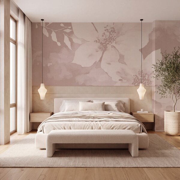 Fototapet Eleganță florală delicată în nuanțe discrete, Fototapet flori, Fototapet populare, t00995 - Tapeko.ro