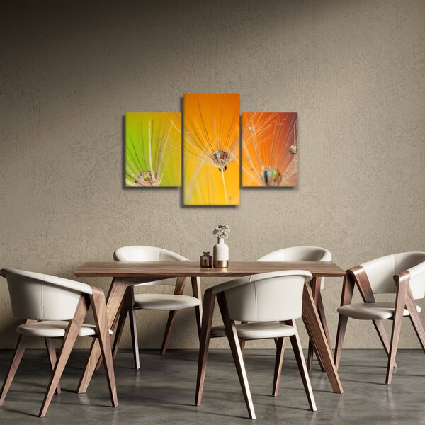 Tablou cu picături pe plantă (90x60 cm)