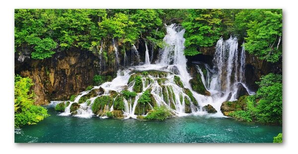 Tablou din Sticlă Cascada în munți