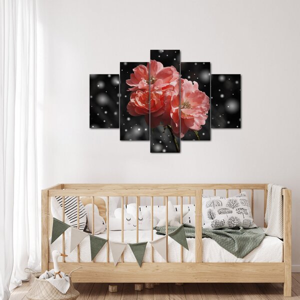 Tablou cu floare roz (150x105 cm)