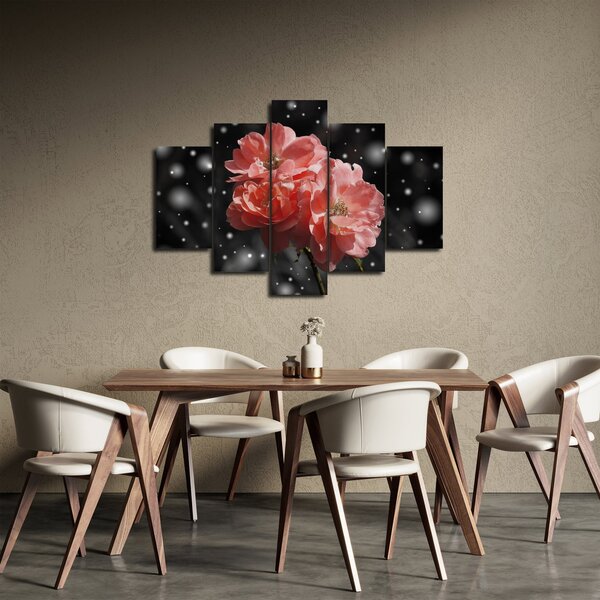 Tablou cu floare roz (150x105 cm)