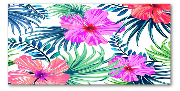 Tablou sticlă flori Hawaii