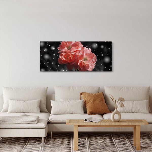 Tablou cu floare roz (120x50 cm)