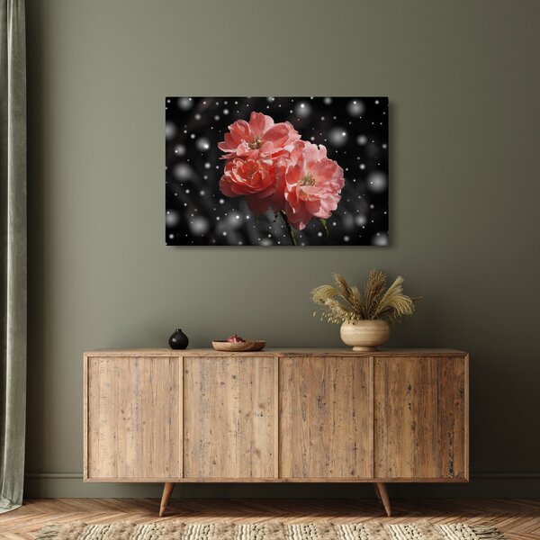 Tablou cu floare roz (90x60 cm)