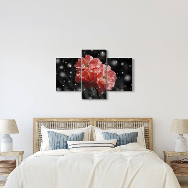 Tablou cu floare roz (90x60 cm)