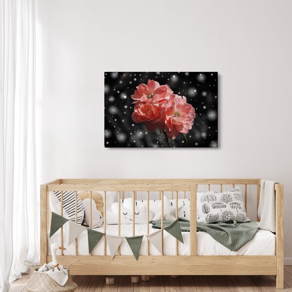 Tablou cu floare roz (90x60 cm)