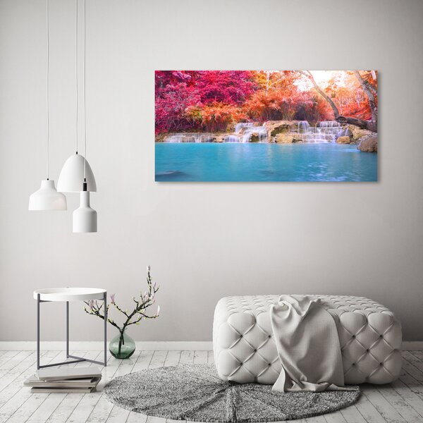 Tablou canvas Cascada din pădure