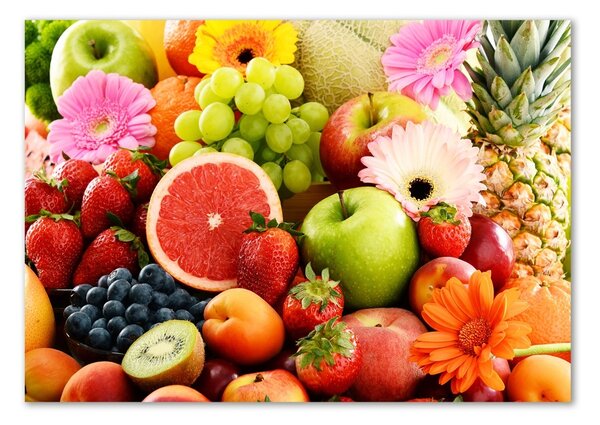 Tablou sticlă fructe colorate