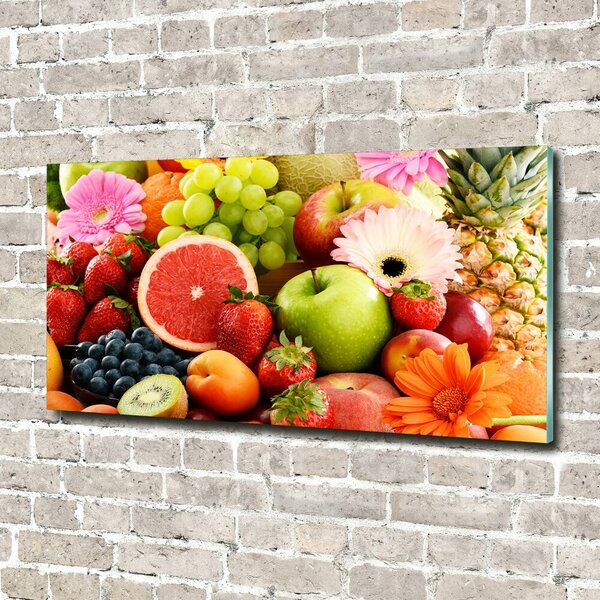 Tablou sticlă fructe colorate