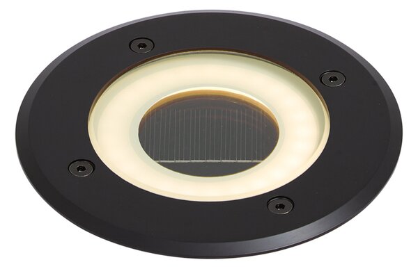 Spot modern de sol negru, inclusiv LED reîncărcabil cu energie solară IP65 - Solyx