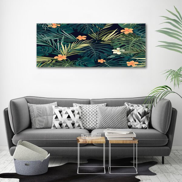 Print pe canvas frunze tropicale