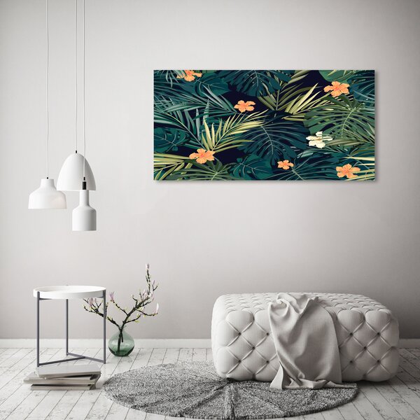 Print pe canvas frunze tropicale
