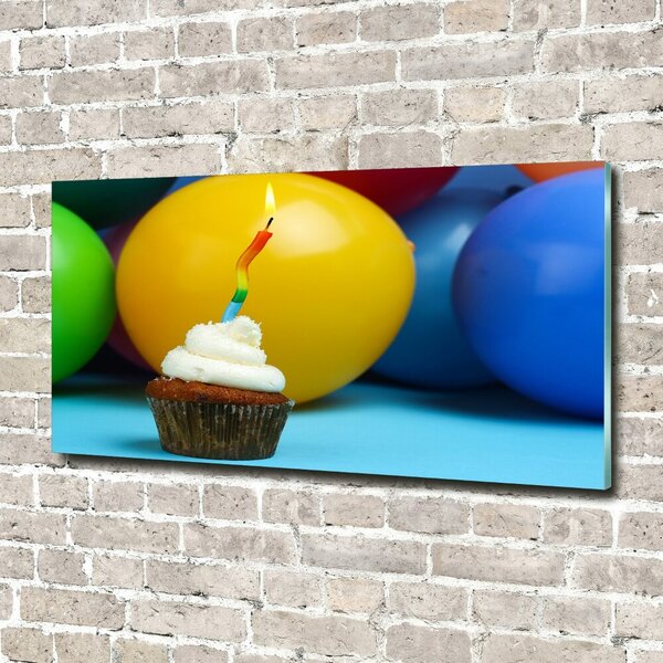 Tablou Printat Pe Sticlă cupcake ziua de nastere