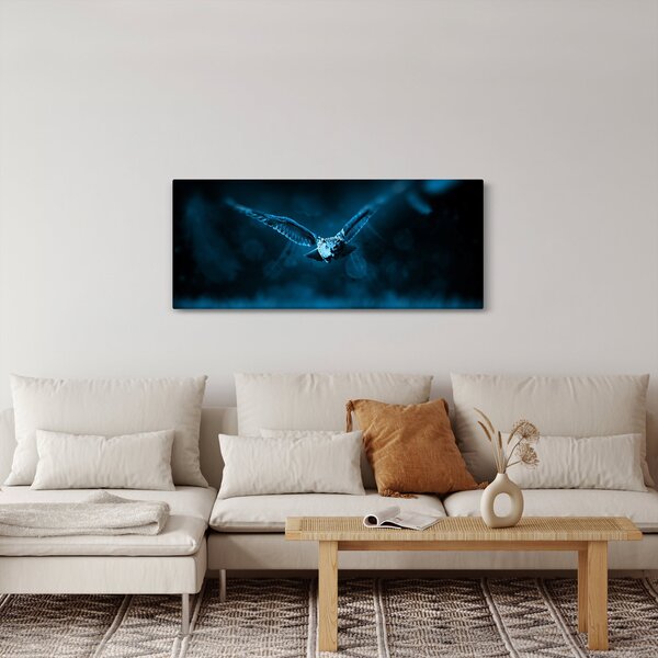 Tablou cu bufnița zburând (120x50 cm)