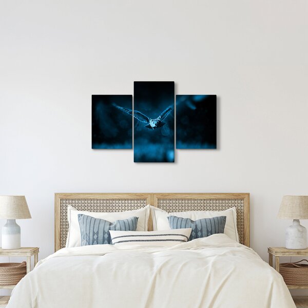 Tablou cu bufnița zburând (90x60 cm)