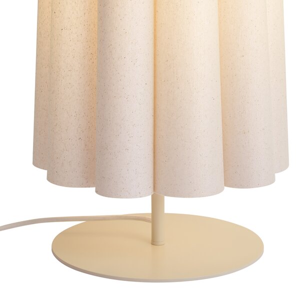 Lampă de podea Japandi Bej cu abajur din țesătură 95 cm cu 2 lumini - Jenni