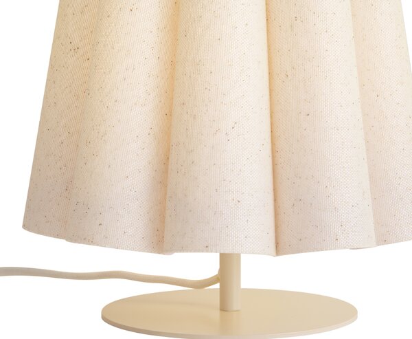 Lampă de masă Japandi Bej cu abajur din țesătură 22cm - Jenni