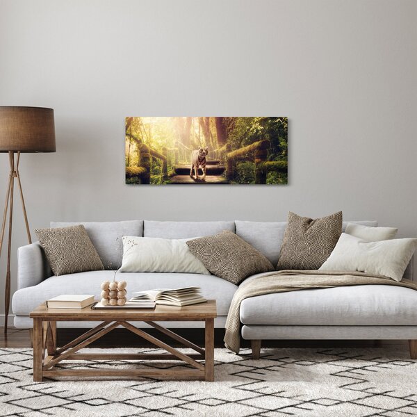 Tablou cu tigrul în djunglă (120x50 cm)