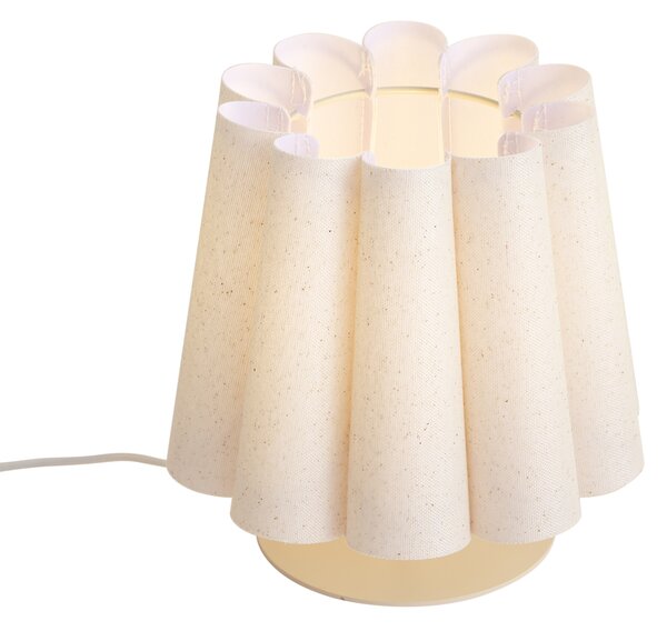 Lampă de masă Japandi Bej cu abajur din țesătură 22cm - Jenni