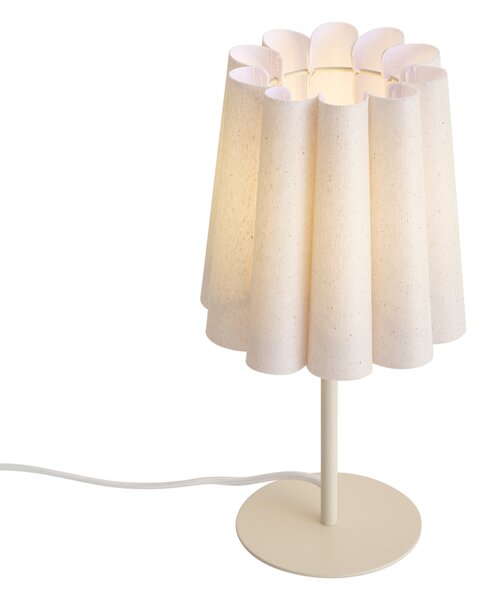 Lampă de masă Japandi Bej cu abajur din material textil 35 cm - Jenni