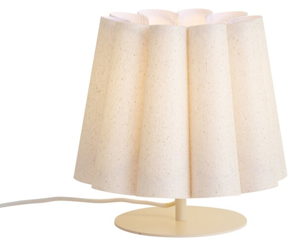 Lampă de masă Japandi Bej cu abajur din țesătură 22cm - Jenni
