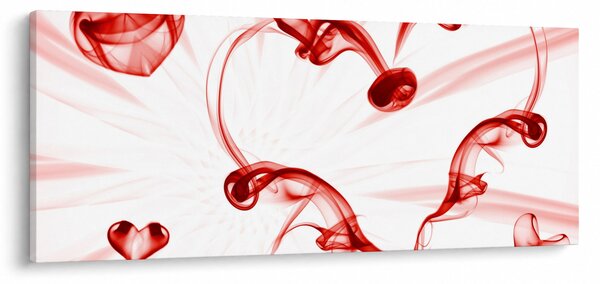 Tablou cu inima din fum (120x50 cm)