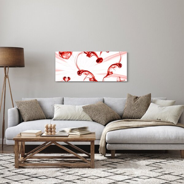 Tablou cu inima din fum (120x50 cm)