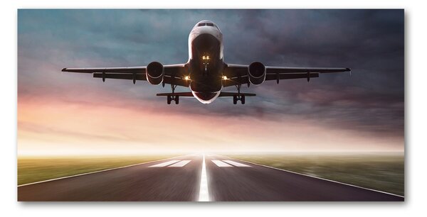 Tablou din Sticlă avionul decolează