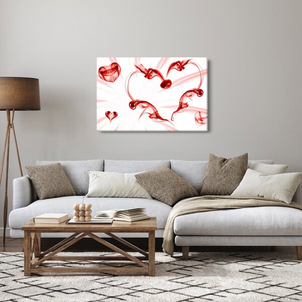 Tablou cu inima din fum (90x60 cm)