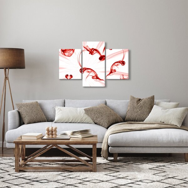 Tablou cu inima din fum (90x60 cm)