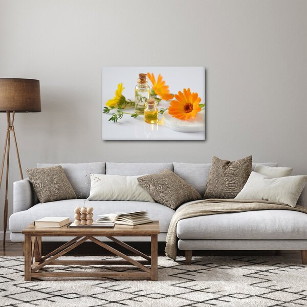 Tablou cu flori portocalii (70x50 cm)