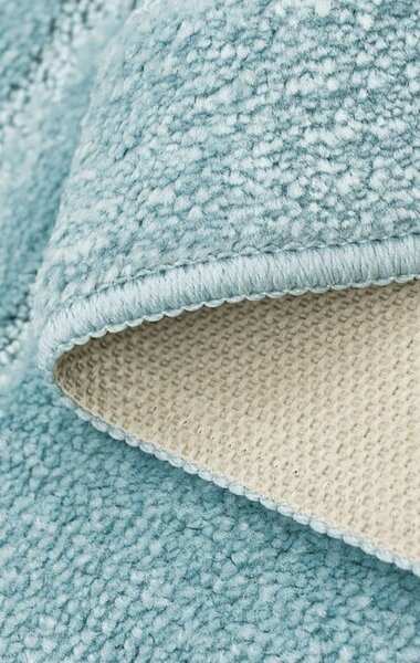 Set 2 covorase baie Flora 2534 Star Blue Dreptunghi, Albastru, 60 x 100 / 50 x 60