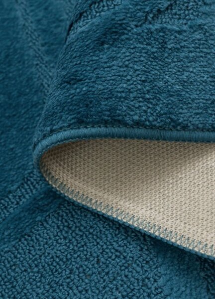 Set 2 Covorase antiderapante de baie, Flora 2569, Turcoaz 50 x 80/40 x 50