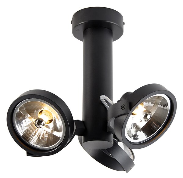 Spot modern negru reglabil cu 3 lumini - Goes