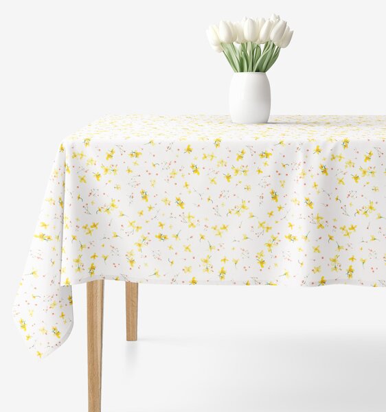 Goldea față de masă decorativă valencia - flori de narcise 80 x 80 cm