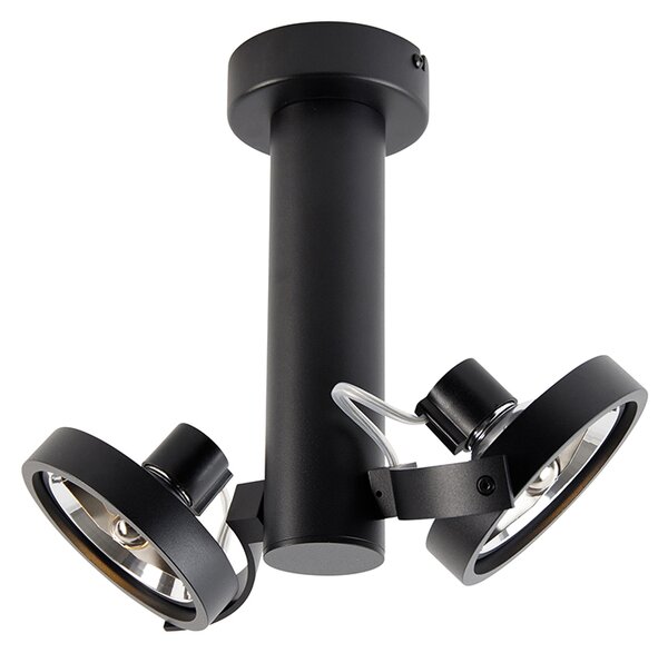 Spot modern negru reglabil cu 2 lumini - Goes