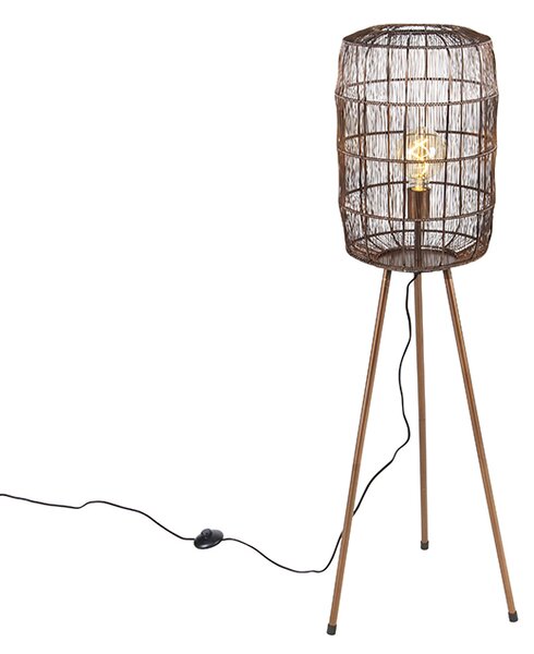Lampa de podea moderna cu trepied din cupru - Redo
