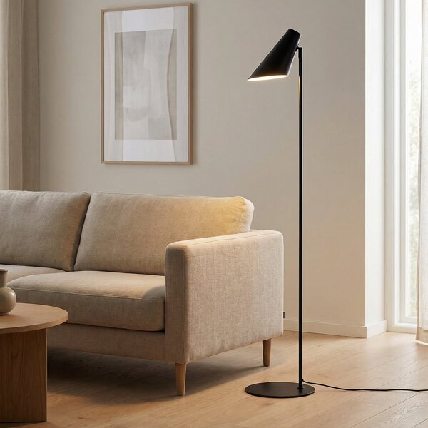 Dyberg Larsen Cale lampadar din metal negru, Negru, Camera de zi / sufragerie, Metal, Scandinavă