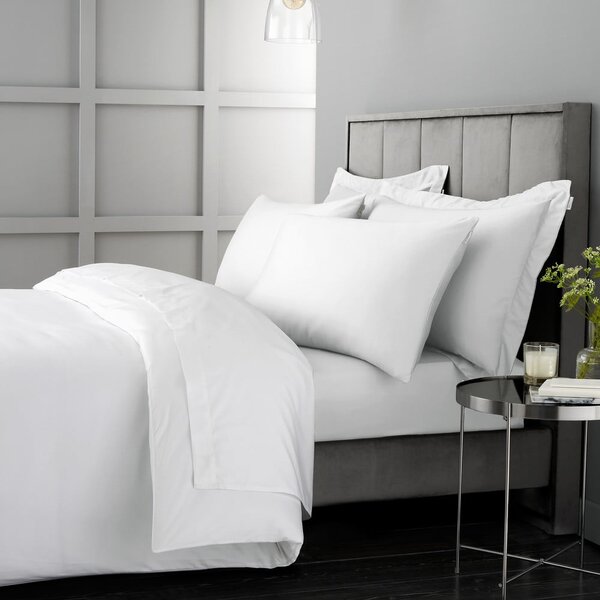 Cearceaf alb din bumbac satinat 180x260 cm Cotton Sateen – Bianca